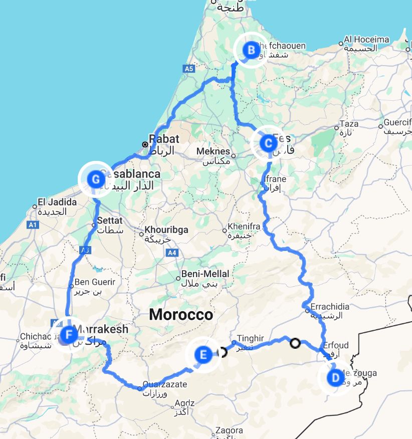 10 days tour from Casablanca